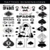 Kink Ink - 23 x Queen of Spades Temporary Tattoo Kinky Black Lettering A4 Sheet view 2