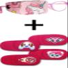 Astropic 5 Pcs Girls Right Eye Patches Set (Pink Hair Unicorn & 4pcs Pink) view 1