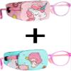 Astropic Cotton & Silk Eye Patches for Girls Right Eye Set (Pink Hair Unicorn & Fairy) view 1