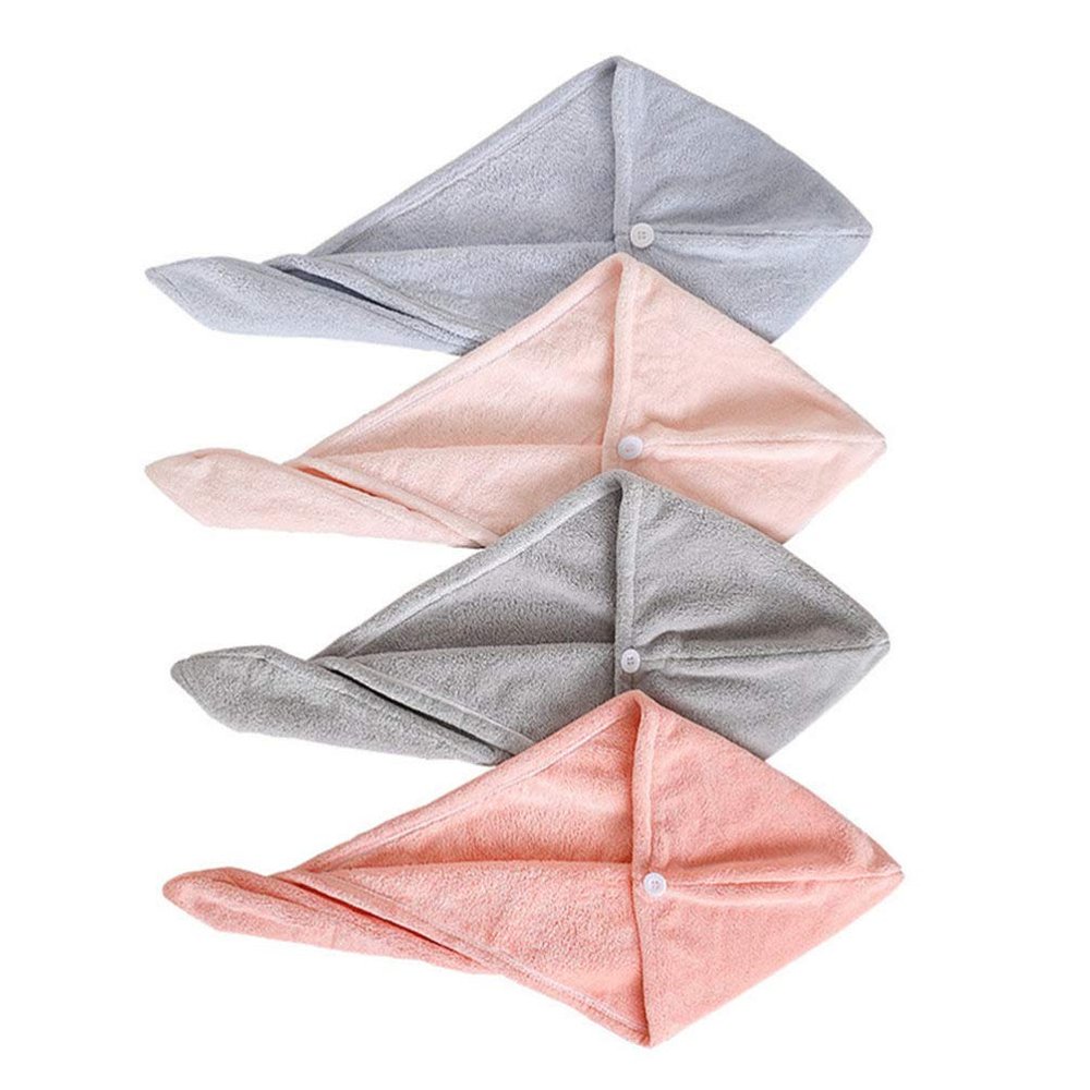 Cabilock 4pcs Coral Fleece Dry Hair Hat Hair Dry Wrap Microfiber Towels Soft Bath Towel Microfiber s Microfiber for Head Cap Turban Hat Miss Spa
