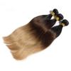 16-26 Inch Ombre Straight Hair 3-Toned #1B/4/27. Ombre A Triple Threat Indeed! This Three-Toned Straight Hair Is Perfection! (16" Ombre Straight) view 2