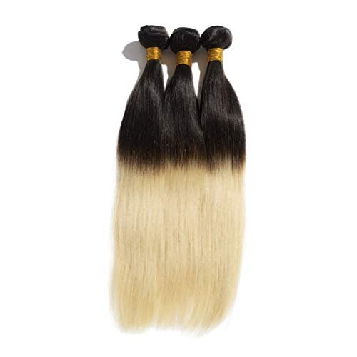 16-26 Inch Straight Ombre Hair #1B/613 Blonde. Ombre Makes It Fun To Be Double-Minded! This Two-Toned Silky Straight Blonde Hair Is HotAnd A Must Wear! (16" Ombre Straight)