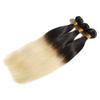 16-26 Inch Straight Ombre Hair #1B/613 Blonde. Ombre Makes It Fun To Be Double-Minded! This Two-Toned Silky Straight Blonde Hair Is HotAnd A Must Wear! (16" Ombre Straight) view 4