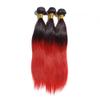 16-26 Inch Ombre Straight Hair RED #1B/Red. Ombre Makes It Fun To Be Double-Minded! This Two-Toned Silky Straight Red Hot HairIs A Must Wear! (18" Ombre Straight) view 1