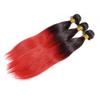 16-26 Inch Ombre Straight Hair RED #1B/Red. Ombre Makes It Fun To Be Double-Minded! This Two-Toned Silky Straight Red Hot HairIs A Must Wear! (18" Ombre Straight) view 3