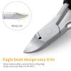 Toenail Clippers, Medical Grade Toe Nail Trimmer, Nail Clippers for Thick Nails or Ingrown Toenail Tool, Stainless Steel Sharp Pedicure Toe Nail Clippers Adult. (Black) view 2