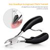 Toenail Clippers, Medical Grade Toe Nail Trimmer, Nail Clippers for Thick Nails or Ingrown Toenail Tool, Stainless Steel Sharp Pedicure Toe Nail Clippers Adult. (Black) view 3