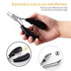Toenail Clippers, Medical Grade Toe Nail Trimmer, Nail Clippers for Thick Nails or Ingrown Toenail Tool, Stainless Steel Sharp Pedicure Toe Nail Clippers Adult. (Black) view 4