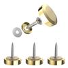 Aopin Mirror Screw Cap, Decorative Screws Cover Fasteners for Sign/Advertising Hardware Nails/Construction, Polished Shiny Gold, Round Bevel Edge, 22mm, 4Pcs view 1