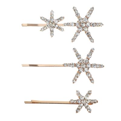 Beaupretty 1set Glitter Rhinestones Star Hairpin Decorative Barrettes for Women Elegant Hair Accessories for Weddings Parties and Special Occasions Charming and Versatile Hair Clips