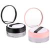 Lurrose Travel Makeup Case Make Up Loose Powder Container Case With Sponge Powder Puff Mirror, 2pc Makeup Powder Foundation Box Storage Container for Women Body Powder Puff view 1