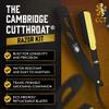 The Cambridge Cutthroat Cut Throat Razor Kit with Blades & Travel Pouch - Black & Gold Stainless Steel Professional Barber Shaver Men - Straight Edge Moustache & Beard Shaper view 2