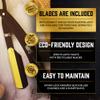 The Cambridge Cutthroat Cut Throat Razor Kit with Blades & Travel Pouch - Black & Gold Stainless Steel Professional Barber Shaver Men - Straight Edge Moustache & Beard Shaper view 3