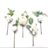 Flower hair pins wedding floral clips hair comb bridal bobby pins braid accessories (White and Ivory) view 1