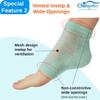 Chiroplax Vented Moisturizing Socks for Dry Cracked Heels Feet Treatment Gel Lined Spa to Repair Heal Soften Calluses Overnight, 2 Pairs (Black) view 3