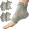 Chiroplax Vented Moisturizing Socks for Dry Cracked Heels Feet Treatment Gel Lined Spa to Repair Heal Soften Calluses Overnight, 2 Pairs (Gray) view 1