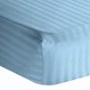 100% Egyptian Cotton 1000 Thread-Count Happy Hand Massage (3-Piece) Massage Table Spa Sheet Set Fit up to 5-7" Inch Deep Table Fitted Color (Light Blue Stripe) view 1