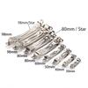 10pcs 98mm French Barrette Style Spring Hair Clips Automatic Clip Blank Width Setting Rhodium Bow Hairpin Supplies For Jewelry Making (98mm-star) view 3