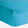 100% Egyptian Cotton 1000 Thread-Count Happy Hand Massage (3-Piece) Massage Table Spa Sheet Set Fit up to 5-7" Inch Deep Table Fitted Color (Turquoise Stripe) view 1