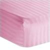 100% Egyptian Cotton 1000 Thread-Count Happy Hand Massage (3-Piece) Massage Table Spa Sheet Set Fit up to 5-7" Inch Deep Table Fitted Color (Baby Pink Stripe) view 1