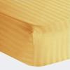100% Egyptian Cotton 1000 Thread-Count Happy Hand Massage (3-Piece) Massage Table Spa Sheet Set Fit up to 5-7" Inch Deep Table Fitted Color (Gold Stripe) view 1