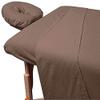 100% Egyptian Cotton 1000 Thread-Count Happy Hand Massage (3-Piece) Massage Table Spa Sheet Set Fit up to 5-7" Inch Deep Table Fitted Color (Taupe Solid) view 1