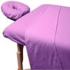 100% Egyptian Cotton 1000 Thread-Count Happy Hand Massage (3-Piece) Massage Table Spa Sheet Set Fit up to 5-7" Inch Deep Table Fitted Color (Lavender Solid) view 1