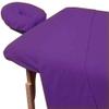100% Egyptian Cotton 1000 Thread-Count Happy Hand Massage (3-Piece) Massage Table Spa Sheet Set Fit up to 5-7" Inch Deep Table Fitted Color (Purple Solid) view 1