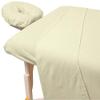 100% Egyptian Cotton 1000 Thread-Count Happy Hand Massage (3-Piece) Massage Table Spa Sheet Set Fit up to 5-7" Inch Deep Table Fitted Color (Ivory Solid) view 1