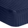 100% Egyptian Cotton 1000 Thread-Count Happy Hand Massage (3-Piece) Massage Table Spa Sheet Set Fit up to 5-7" Inch Deep Table Fitted Color (Navy Blue Stripe) view 1