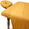 100% Egyptian Cotton 1000 Thread-Count Happy Hand Massage (3-Piece) Massage Table Spa Sheet Set Fit up to 5-7" Inch Deep Table Fitted Color (Gold Solid) view 1