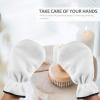 Lurrose 1 Pair Paraffin Wax Mittens Paraffin Heated Hand SPA Mittens Gloves Polyester Hot Wax Hand Therapy Mitts Elastic Opening Insulated Essential Oil Skin Care Gloves (White) view 3