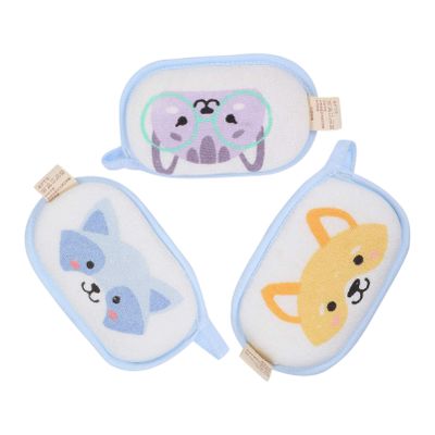Beaupretty 3pcs Bath Sponge Soft Cotton Boy Girl Shower Scrubber for Gentle Cleaning Massage for Boy Girl and Boys and Girls Bath