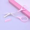 KDDOM 1 Pcs Stainless Steel Eyebrow Scissors With Comb,Curved Eyebrow Trimmer Grooming Small Scissors(Pink) view 3