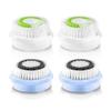 Facial Cleansing Brush Head Replacement, Exfoliator Facial Brush Heads, for Acne Prone, Clogged, Enlarged Pore, Deep Pore Sensitive Skins (4 Pack/Green+Black) view 1