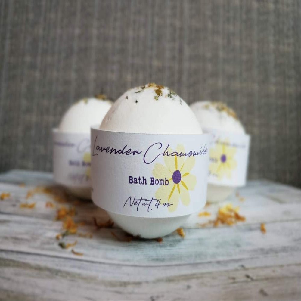 Bath Bombs, Lavender Chamomile Bath Bombs, Organic Bath Bombs, Handmade Bath Bombs