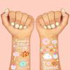 xo, Fetti Donut Temporary Tattoos - 50 Iridescent Styles | Sweet One Birthday Decorations, Two Sweet Cupcake Party, Sassy Six, Fourever Dessert Supplies, Cotton Candy Favors view 3