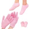 4 PCS Moisturizing Gloves and Socks, Gel Spa Moisturizing Therapy Sock  Glove, Soften Repairing Dry Cracked, Hands Feet Skin Care, Effective in Repair Dry and Chapped Hands and Feet Skin Care(Small) view 1