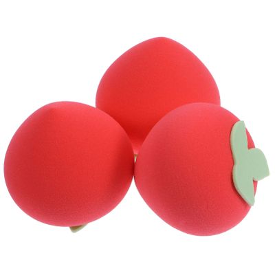 3pcs Makeup Sponge Set- Cute Fruit Shaped Foundation Blending Sponge, for Liquid, Cream, and Powder