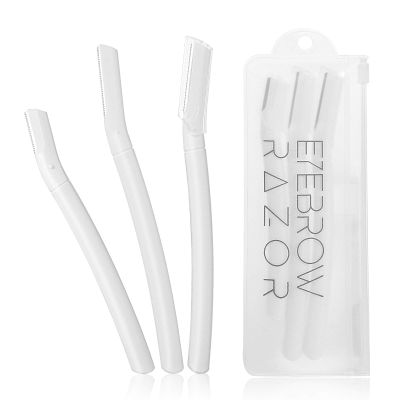 3Pcs Eyebrow Razor Trimmer, Multipurpose Exfoliating Dermaplaning Home Skin Care Safety Tool, Professional Facial Hair Removal,Shaver and Eyebrow Shaper For Women & Man