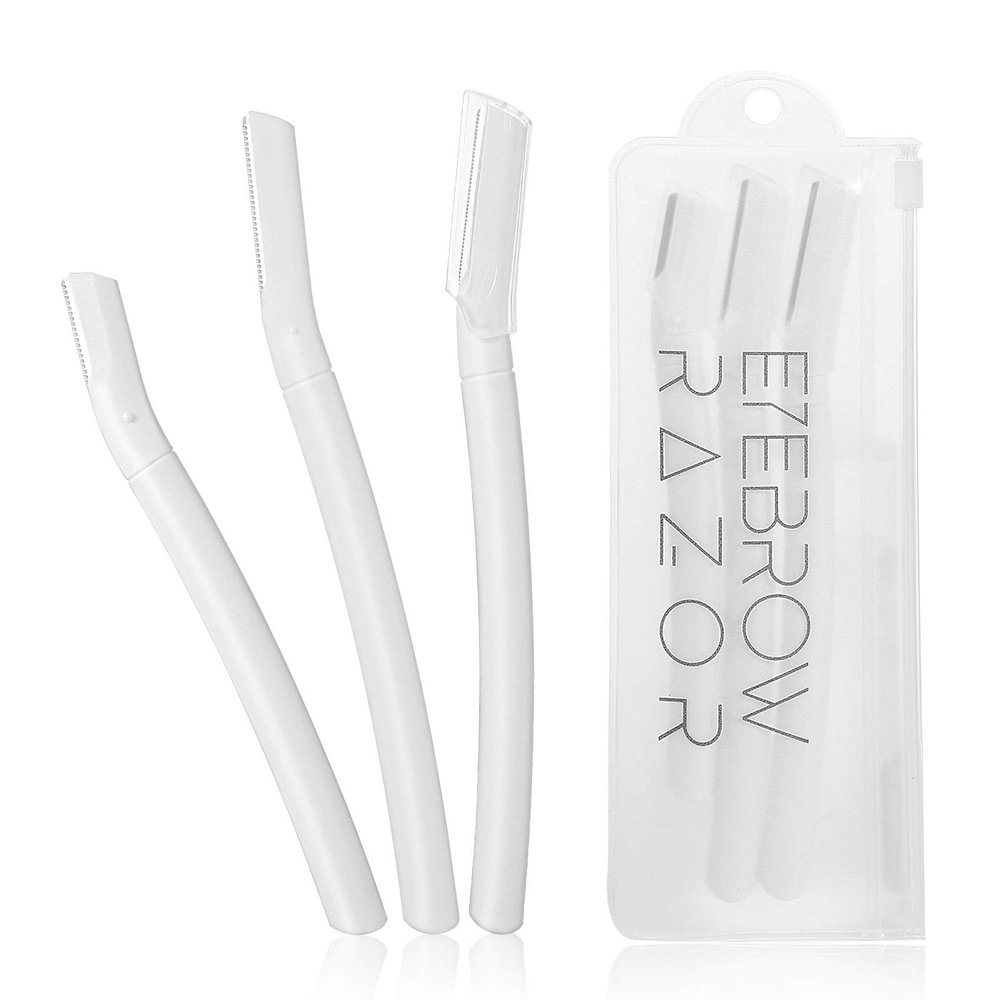 3Pcs Eyebrow Razor Trimmer, Multipurpose Exfoliating Dermaplaning Home Skin Care Safety Tool, Professional Facial Hair Removal,Shaver and Eyebrow Shaper For Women & Man