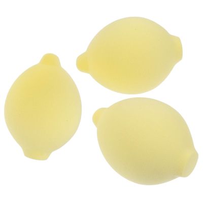 3pcs Foundation Beauty Sponge Cute Fruit Shaped Cosmetics Sponge for Liquid Cream Powder Yellow Lemon