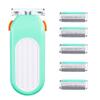 Domon dolly Razors for Women 6 Refills 3 Blades Shaver for Face Legs Bikini area, Comfort Glid, Green view 1