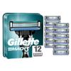 Gillette Mach3 Razor Blades Men, Pack of 12 Razor Blade Refills, Stronger Than Steel Blades, Enhanced Lubrastrip view 1