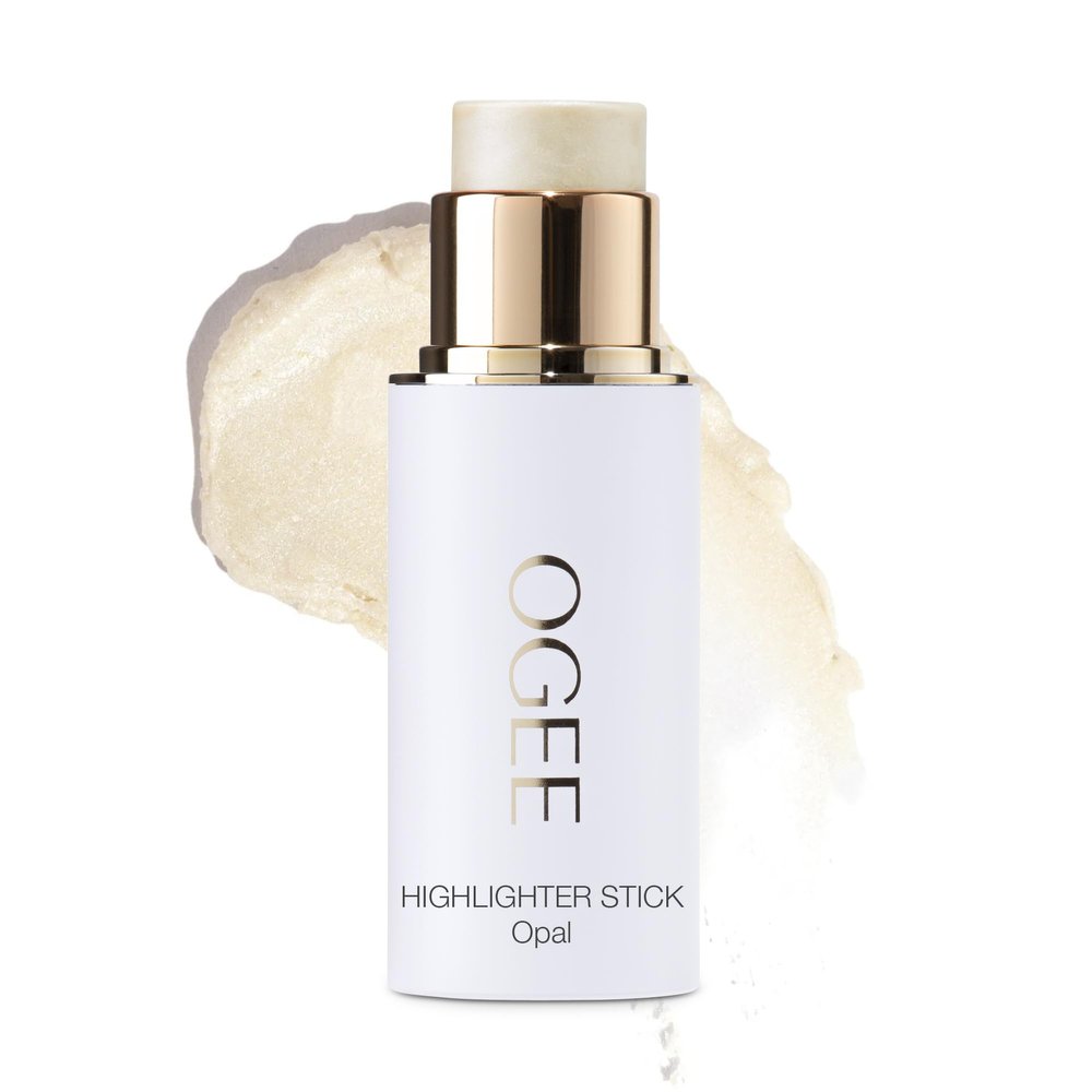 Ogee Sculpted Face Stick (OPAL - STARLIGHT WHITE) Certified Organic Highlighter Makeup - Multi-Use Glow Highlighter Stick