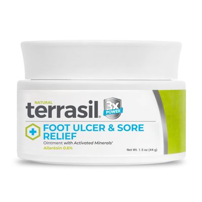 terrasil Foot Ulcer Cream & Sore Relief, Natural Relief & Fast Soothing Treatment, Healing Cream for Leg Ulcers & Sores. 3X Action (1.5 oz)