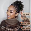 Liliyab DreadLocks Chignons Afro High Puff Drawstring Ponytail Hair Bun Hairpieces Faux Locs Chignons Clip In Pony Tail for Black Women (8", 4#) view 2