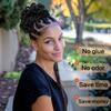 Liliyab DreadLocks Chignons Afro High Puff Drawstring Ponytail Hair Bun Hairpieces Faux Locs Chignons Clip In Pony Tail for Black Women (8", 1#) view 2