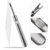 AKOAK 2 Pcs Stainless Steel Dead Skin Fork V - Shaped Nail Edge Dead Skin Durable Cuticles Dead Skin Scraper Nail Care Essential Gadget view 2
