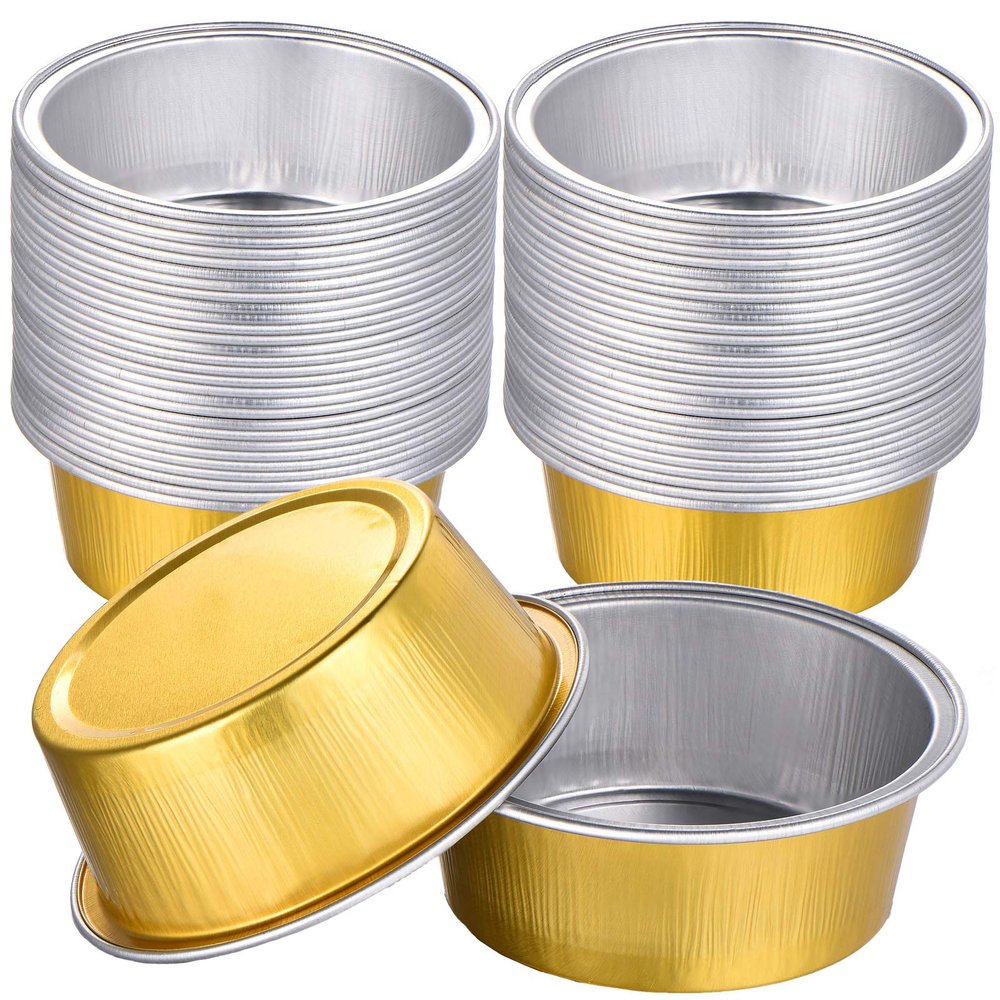 Maitys 50 Pieces Wax Melting Bowl Mini Wax Melting Bowls Bean Aluminum Foil Hair Removal Tool Container for Hair Removal